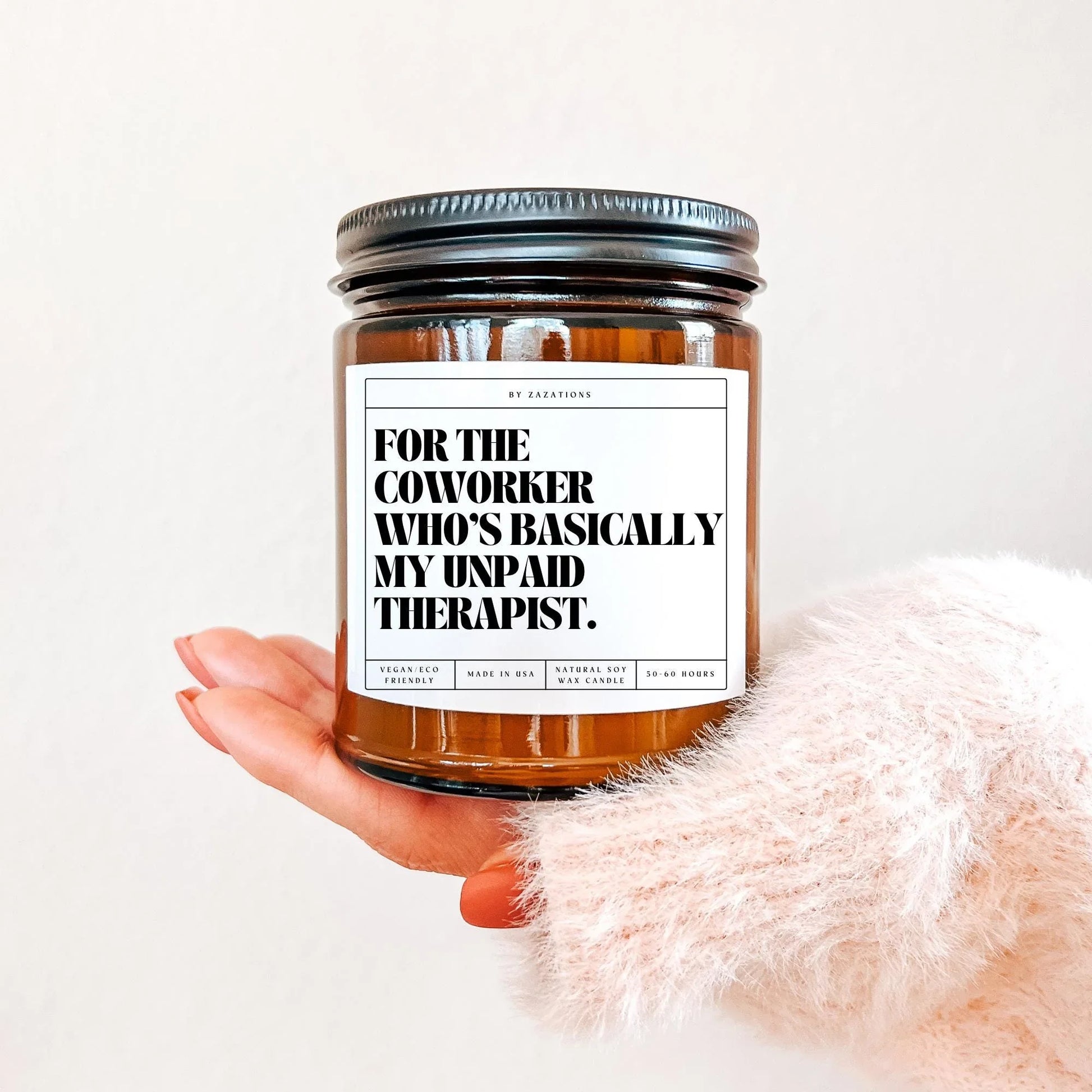 Unpaid Therapist Candle – Funny Soy Candle Gift for Coworkers - Zazations