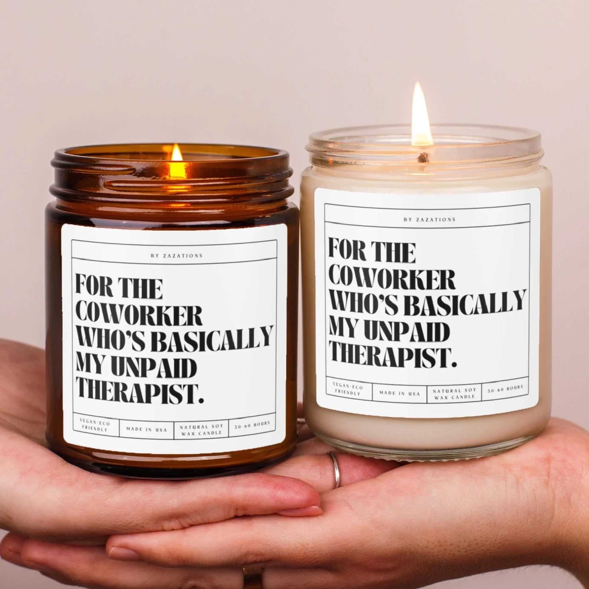 Unpaid Therapist Candle – Funny Soy Candle Gift for Coworkers - Zazations