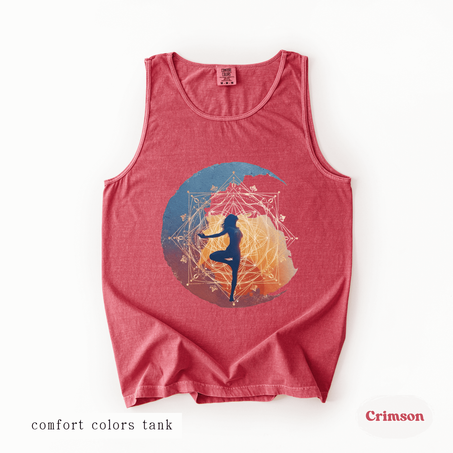 Boho Moon Yoga Tank Top – Sacred Geometry Design