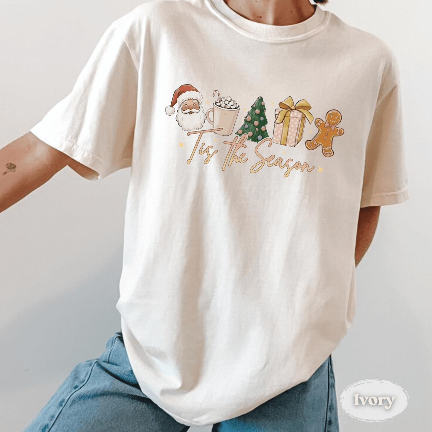 Tis the Season Christmas Shirt – Comfort Colors Holiday Graphic Tee