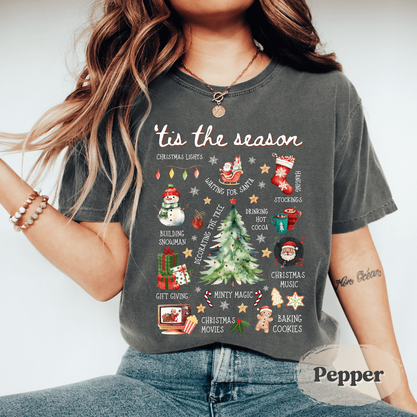 Tis the Season Holiday Activities Shirt – Comfort Colors Christmas Tee