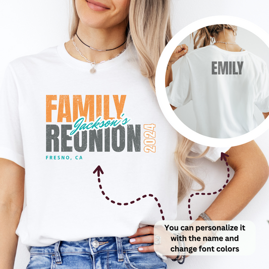 Camisetas personalizadas para reuniones familiares: camisetas vintage personalizadas a juego para reuniones