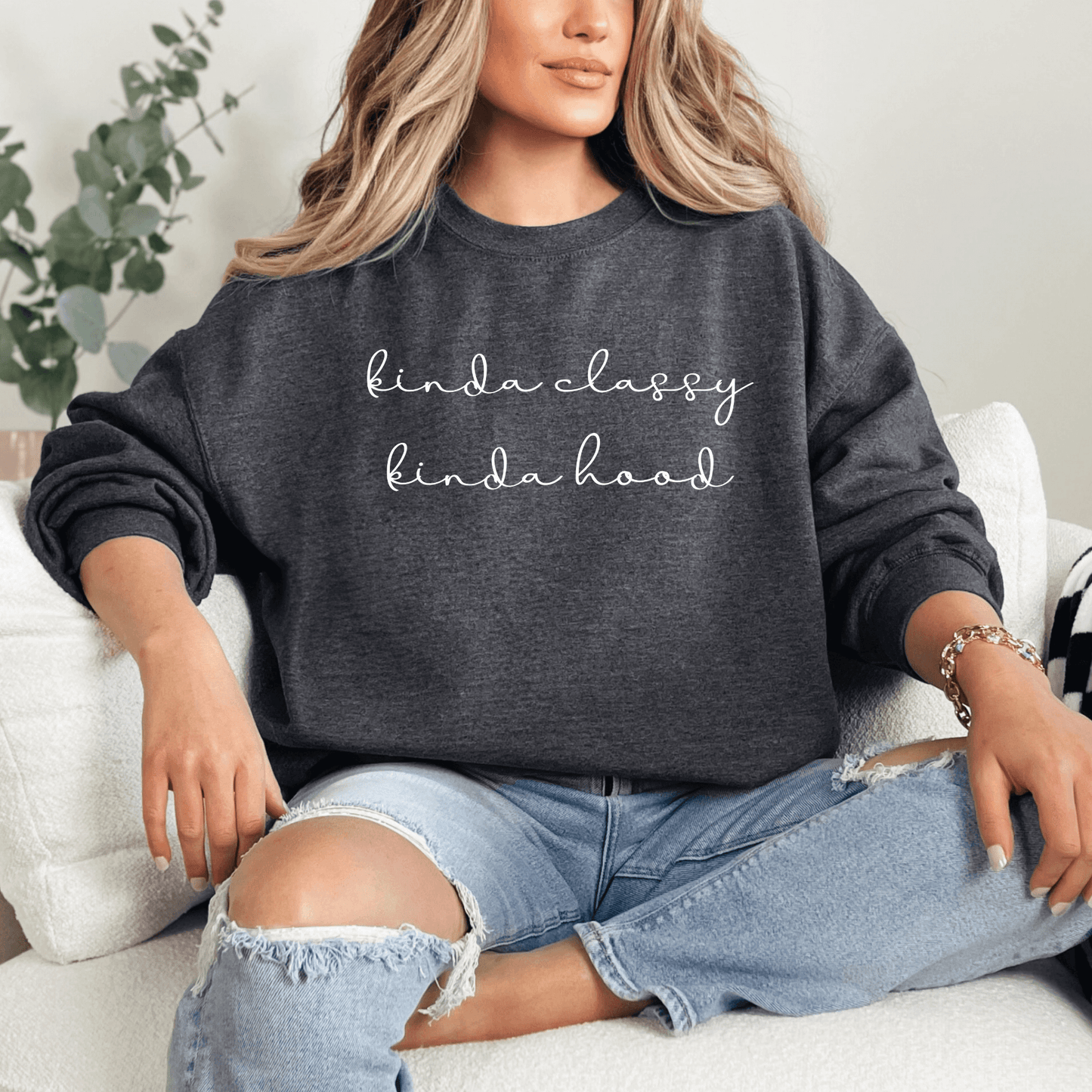 Kinda Classy Kinda Hood Hoodie – Funny Cozy Graphic Sweatshirt