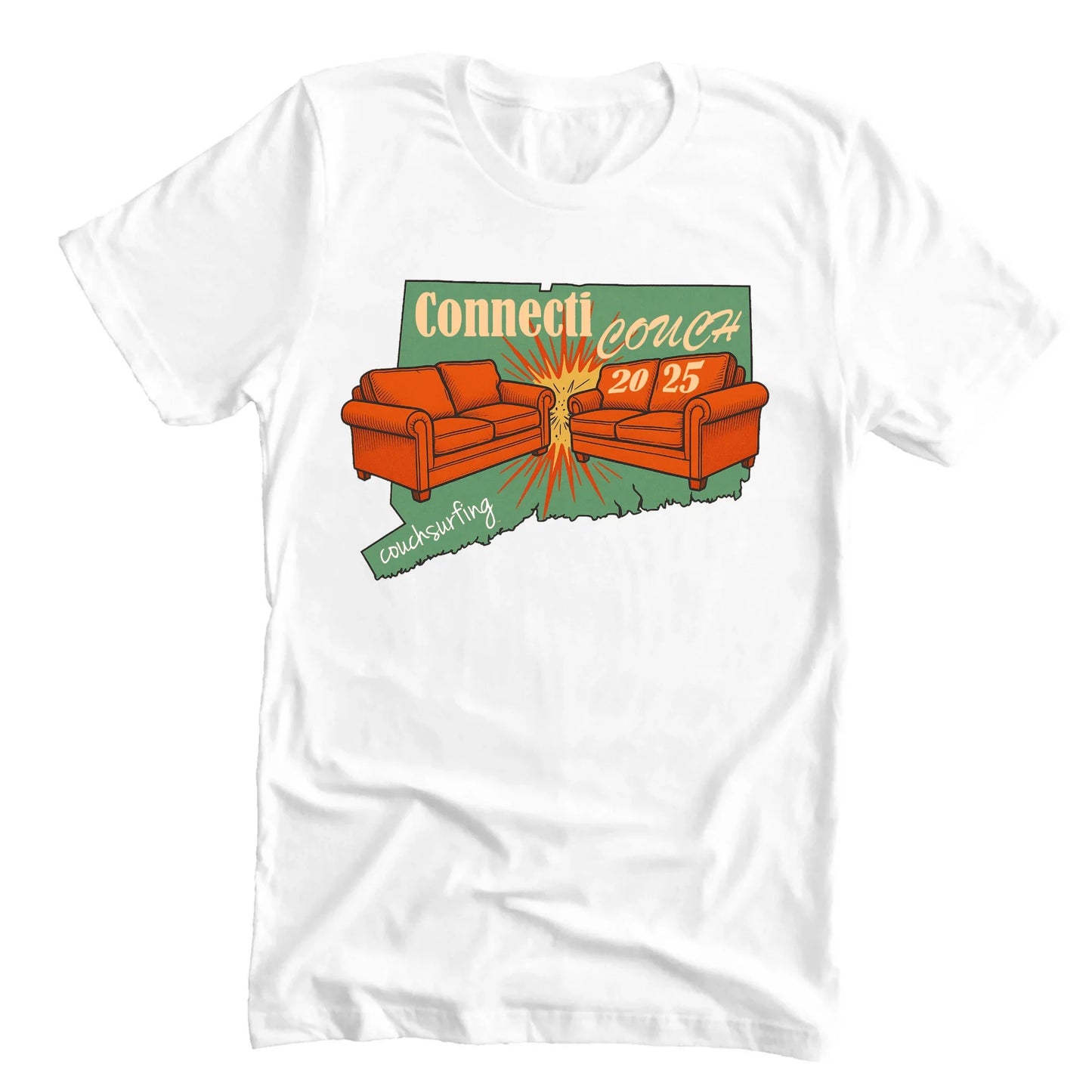 Connecticouch 2025 Shirt – Couchsurfing Connecticut Event Tee - Zazations