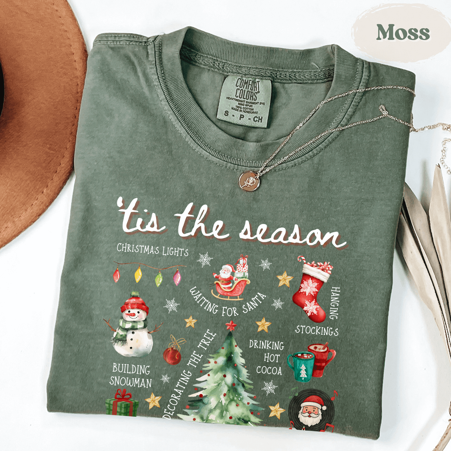 Tis the Season Holiday Activities Shirt – Comfort Colors Christmas Tee