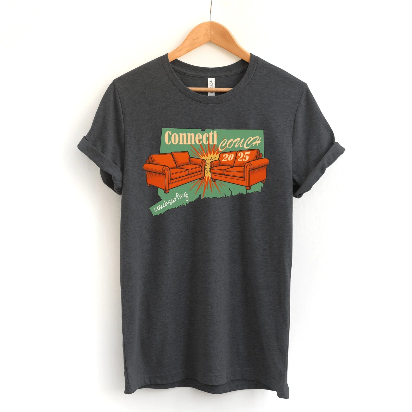 Connecticouch 2025 Shirt – Couchsurfing Connecticut Event Tee - Zazations