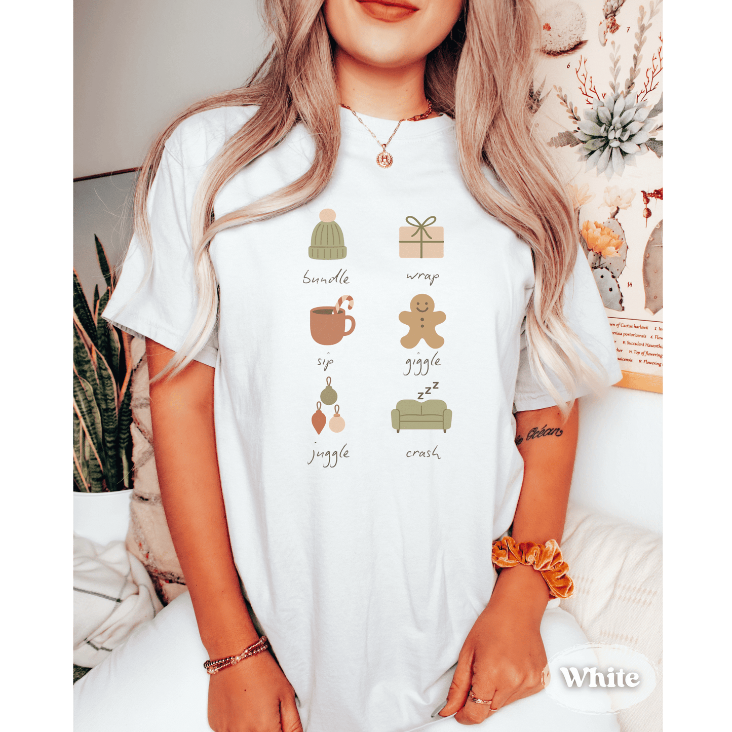 Christmas Holiday Graphic Tee – Comfort Colors Shirt for Women