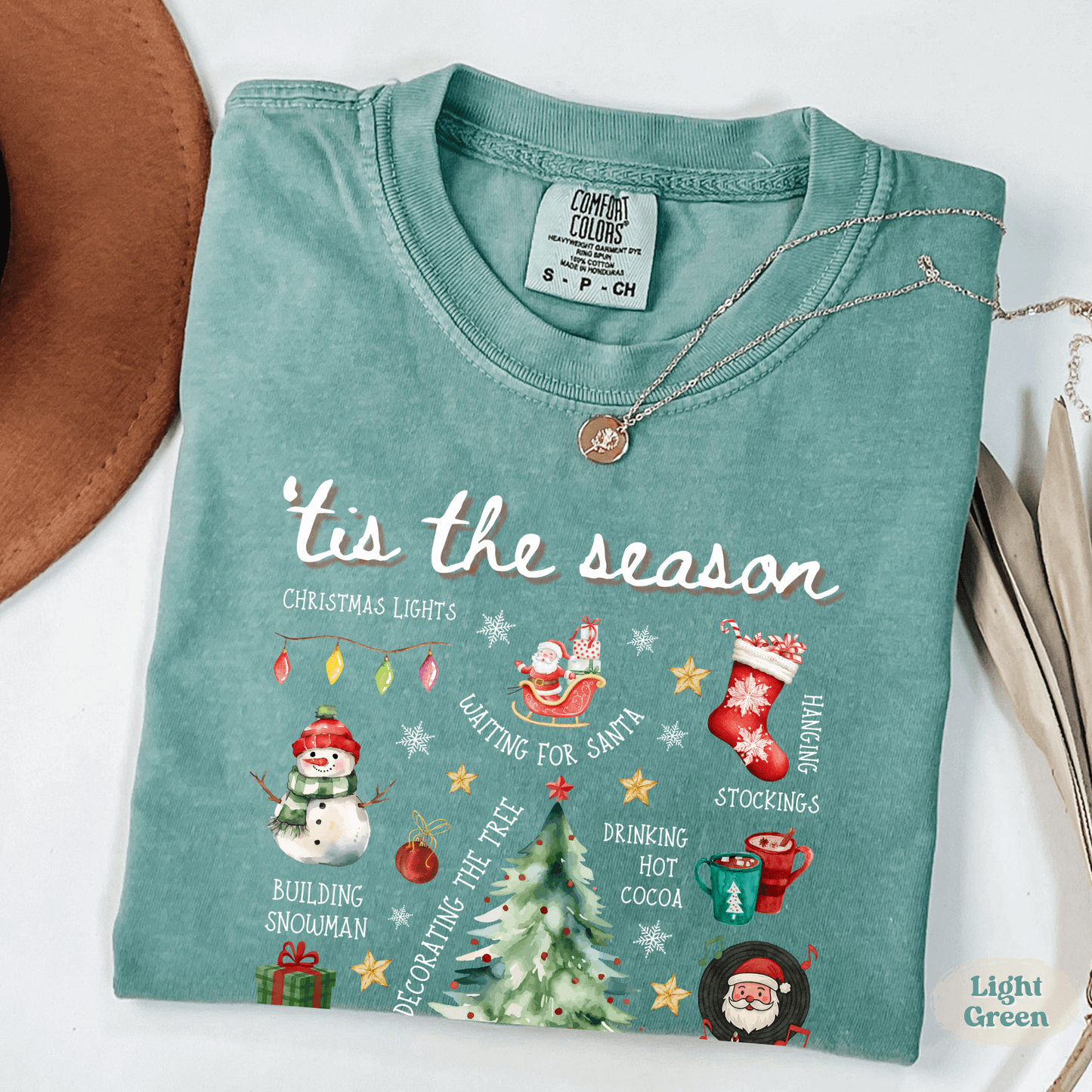 Tis the Season Holiday Activities Shirt – Comfort Colors Christmas Tee