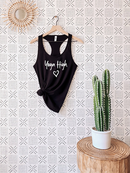 Yoga High: Camiseta de tirantes para mujeres y amantes del yoga