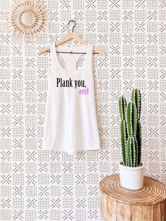 Plank You, Next: divertida camiseta de yoga para ella