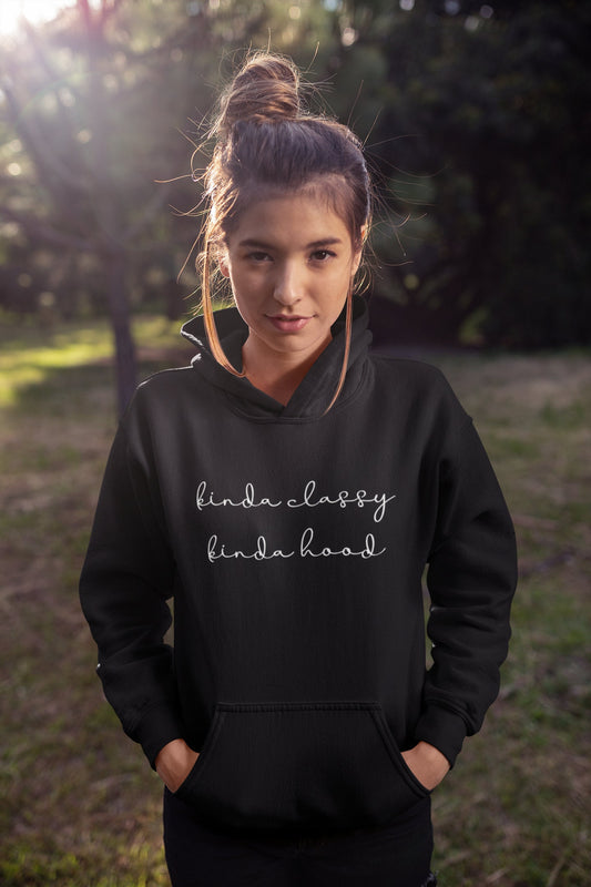 Sudadera con capucha tipo capucha, un poco elegante