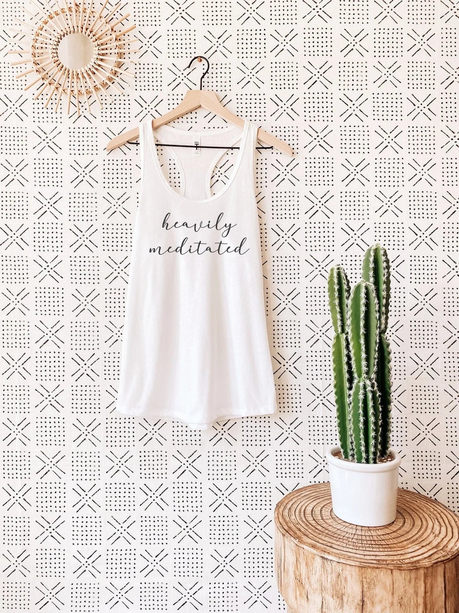 Heavily Meditated Tank Top – Funny Yoga & Meditation Shirt for Women - Zazations