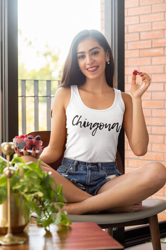 Chingona Tank – Camiseta Latina Poderosa y Atrevida | Regalo Orgullo Mexicano