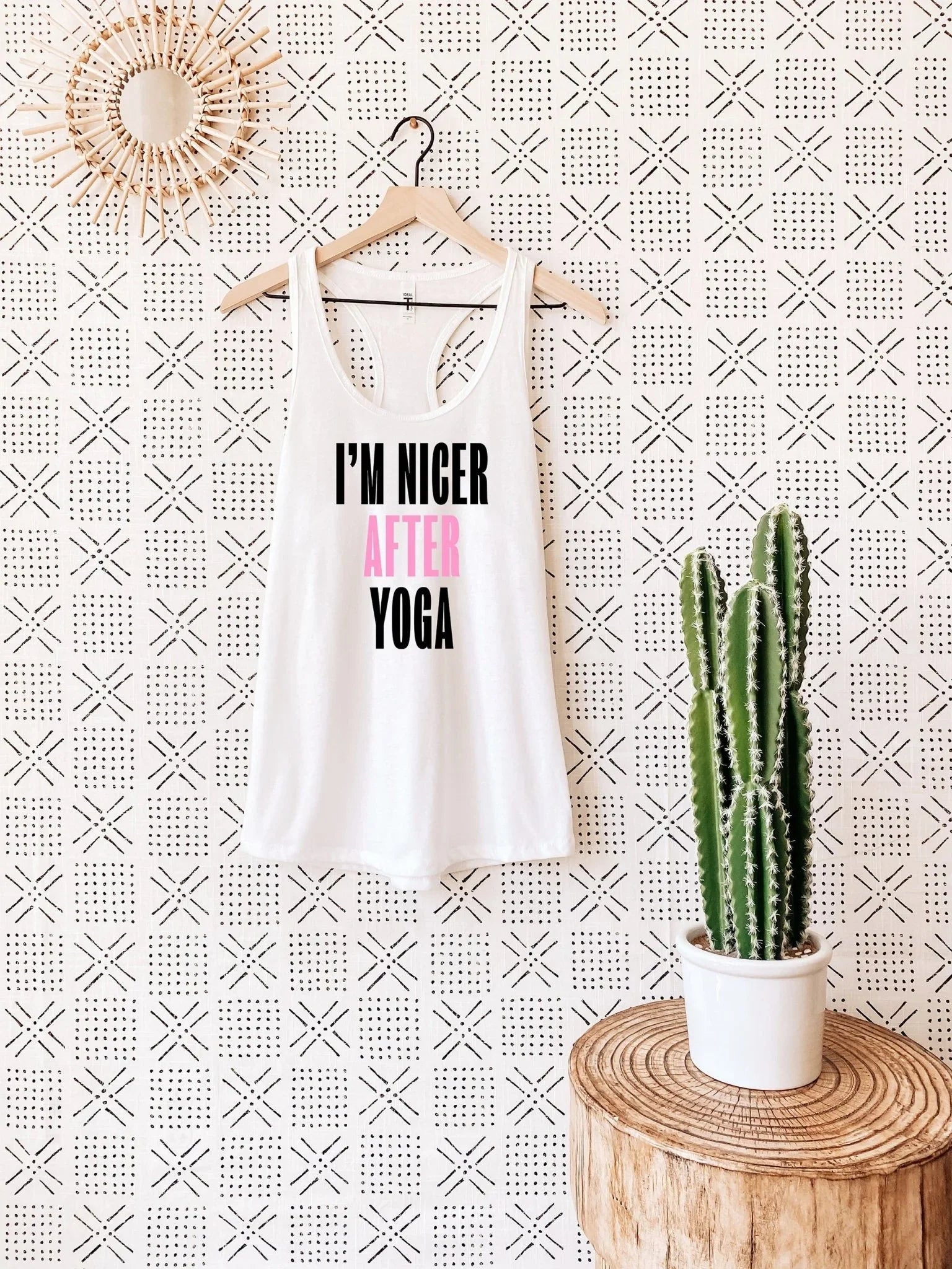 I’m Nicer After Yoga Tank – Funny Women’s Workout Shirt - Zazations