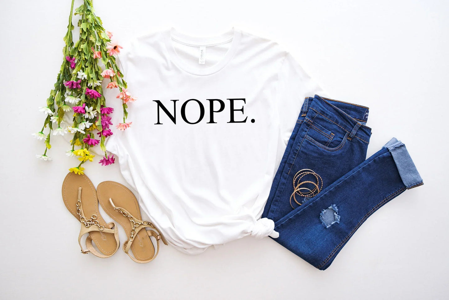 Nope T-Shirt – Funny Sarcastic Cotton Tee - Zazations