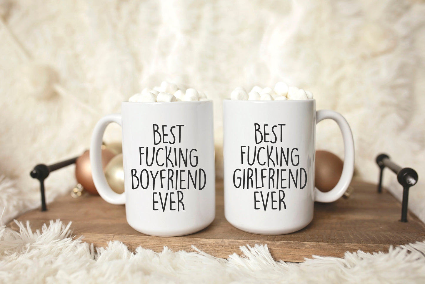 Juego de tazas "La mejor novia y el mejor novio de la historia"