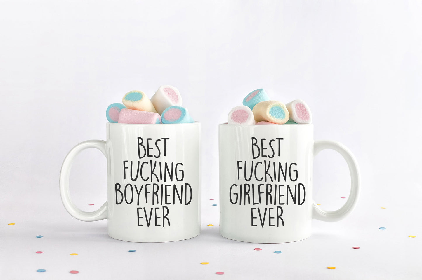Juego de tazas "La mejor novia y el mejor novio de la historia"
