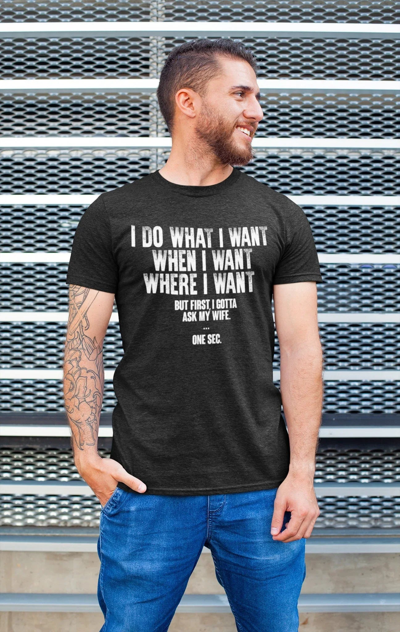 I Do What I Want After I Ask My Wife T-Shirt – Funny Husband Gift - Zazations