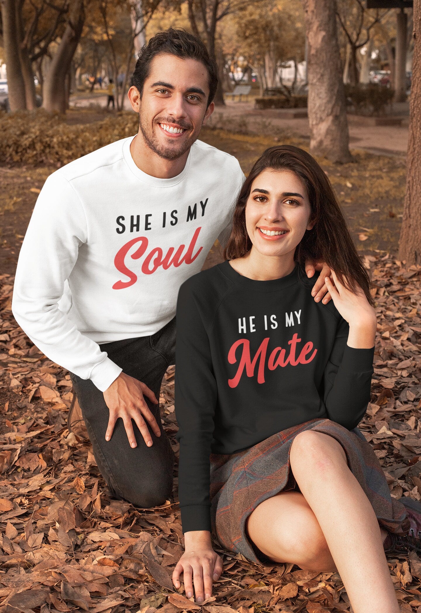 Ella es mi alma / Él es mi compañero – Sudadera a juego para parejas